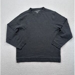Mizzen+Main Sweatshirt Mens Large Gray Fairway Performance Crew Golf Preppy